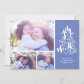 Calligraphie Joto the World Foto Weihnachtskarte Einladung (Vorderseite)