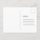 Calligraphie Just Married Wedding 3 Foto Postkarte (Rückseite)