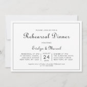 Calligraphie Klassische Minimalistische Probe Aben Einladung (Vorderseite)