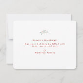 Calligraphie Merry Christmas Cherry Zwei Foto Mitteilungskarte (Rückseite)