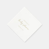 Calligraphie Moderne Elegant Gold Baby Dusche Serviette (Ecke)