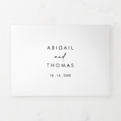 Calligraphie Moderne Elegante Hochzeit Dreifach Gefaltete Einladung (Cover)