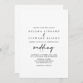 Calligraphie Moderne Elegante Hochzeit Einladung