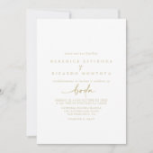 Calligraphie Moderne Elegante Hochzeit Gold Spanis Einladung (Vorderseite)
