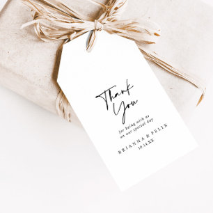 Calligraphie Moderne Elegante Wedding Vielen Dank Geschenkanhänger