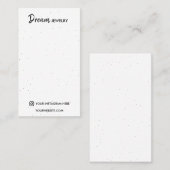 Calligraphie Moderne Polka Dot Jewelier Display  Visitenkarte (Vorne/Hinten)