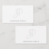 Calligraphie Monogram Simple Template Minimalistis Mitteilungskarte (Vorne/Hinten)