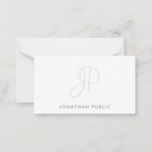 Calligraphie Monogram Simple Template Minimalistis Mitteilungskarte