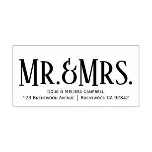 Calligraphie & Mrs. Personalisiert Rubber Briefmar Permastempel