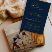 Calligraphie Night Before Probe Dinner Gold Folieneinladung