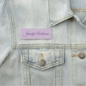 Calligraphie Pastel Thistle Pink Personalisiert Namensschild (Beispiel)