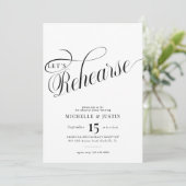 Calligraphie Probe Dinner Einladung (Stehend Vorderseite)