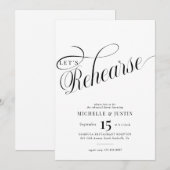 Calligraphie Probe Dinner Einladung (Vorne/Hinten)