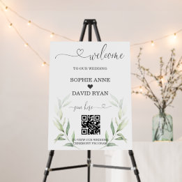 Calligraphie QR Code Greenerity Wedding Willkommen