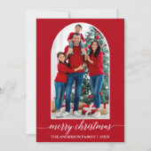 Calligraphie Schneeflocken Foto Weihnachten (Vorderseite)