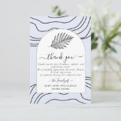 Calligraphie Script Beerdigung Danke Karte (Stehend Vorderseite)