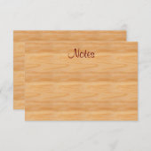 Calligraphie Script Elegant Template Brown Wood Mitteilungskarte (Vorne/Hinten)