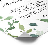 Calligraphie-Script-Foliage-Zeichen für nicht eing Poster (Ecke)