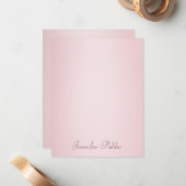 Calligraphie Script Trendy Rose Gold Elegante Mode Mitteilungskarte (Vorderseite/Rückseite Beispiel)