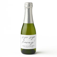 Calligraphie Sip Hooray Schwarz-weiße Hochzeit