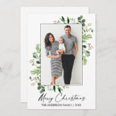 Calligraphie Tinte Aquarellgrün Weihnachten (Vorne/Hinten)