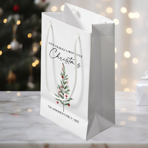 Calligraphie Tinte Script Aquarellfarben Weihnacht Kleine Geschenktüte