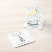 Calligraphie Tinte Script Aquarellfarben Weihnacht Untersetzer (Vor Ort)