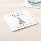 Calligraphie Tinte Script Aquarellfarben Weihnacht Untersetzer (angewinkelt)