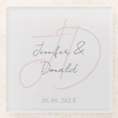 Calligraphie-Trends in klassischer Schriftzeichen- Glasuntersetzer (Vorderseite)