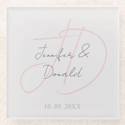 Calligraphie-Trends in klassischer Schriftzeichen- Glasuntersetzer (Vorderseite)