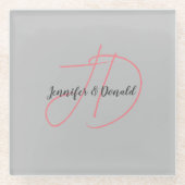 Calligraphie-Trends in klassischer Schriftzeichen- Glasuntersetzer (Vorderseite)