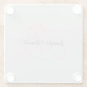 Calligraphie-Trends in klassischer Schriftzeichen- Glasuntersetzer (Rückseite)