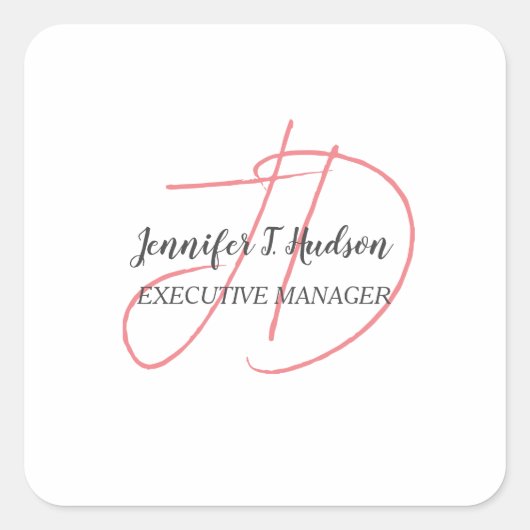 Calligraphie-Trends in klassischer Schriftzeichen- Quadratischer Aufkleber (Vorderseite)