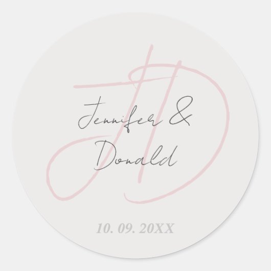 Calligraphie-Trends in klassischer Schriftzeichen- Runder Aufkleber (Vorderseite)