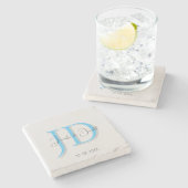 Calligraphie-Trends in klassischer Schriftzeichen- Steinuntersetzer (Seitenansicht)