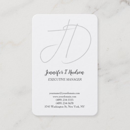 Calligraphie-Trends in klassischer Schriftzeichen- Visitenkarte (Vorderseite)