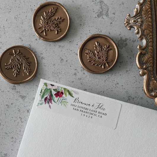 Calligraphie Tropische Rücksendeadresse