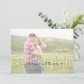 Calligraphie Vellum Simple Elegant Foto QR Code Save The Date (Stehend Vorderseite)