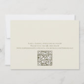Calligraphie Vellum Simple Elegant Foto QR Code Save The Date (Rückseite)