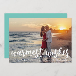 Calligraphie Warmest wünscht Weihnachts-Foto Feiertagskarte