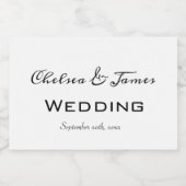 Calligraphie White Mini Sparkling Wein Flasche Cus Schaumweinetikett (Einzelnes Label)