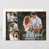 Calligraphie Wir haben 4 Foto Hochzeit geweiht Ankündigung (Vorne/Hinten)