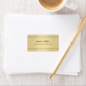 Calligraphisch typisiertes Gold Look Template Clas Adressaufkleber (Insitu)