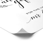 Calligraphische Karten und Geschenke Hochzeitsskri Poster (Ecke)
