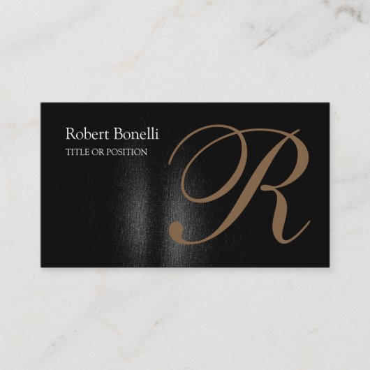 Calligraphische Monogramm-Chic-Visitenkarte Visitenkarte (Vorderseite)