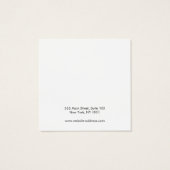 Calligraphische Schwarz-weiße Stuhleroringkarte (Rückseite)