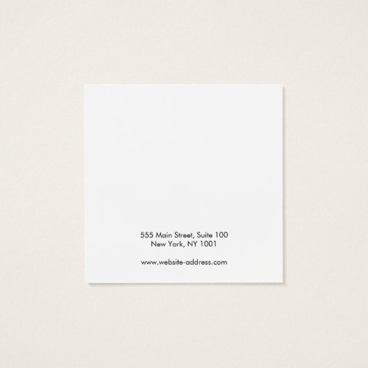 Calligraphische Schwarz-weiße Stuhleroringkarte (Rückseite)