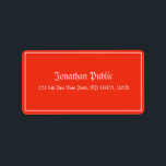 Calligraphische Template Christmas Red White Addre Adressaufkleber<br><div class="desc">Calligraphed Template Red White Address Label Weihnachten.</div>