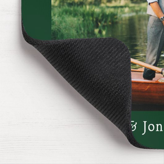 Calligraphisches Herz Mr. Wedding Green Mousepad (Ecke)