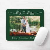 Calligraphisches Herz Mr. Wedding Green Mousepad (Mit Mouse)
